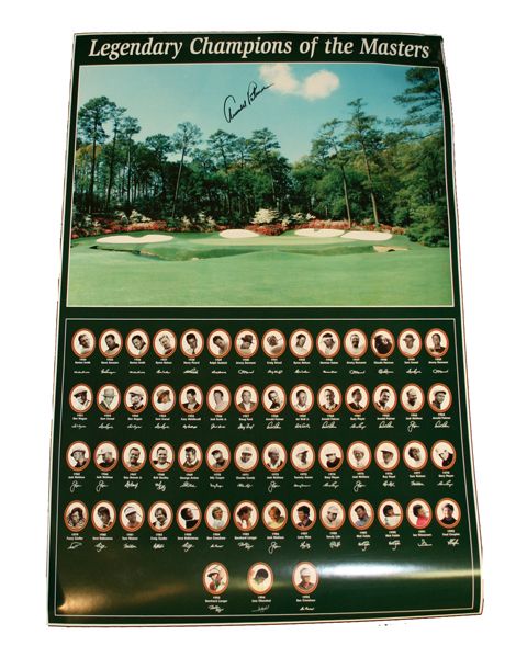 Arnold Palmer Autographed Masters Poster JSA COA 