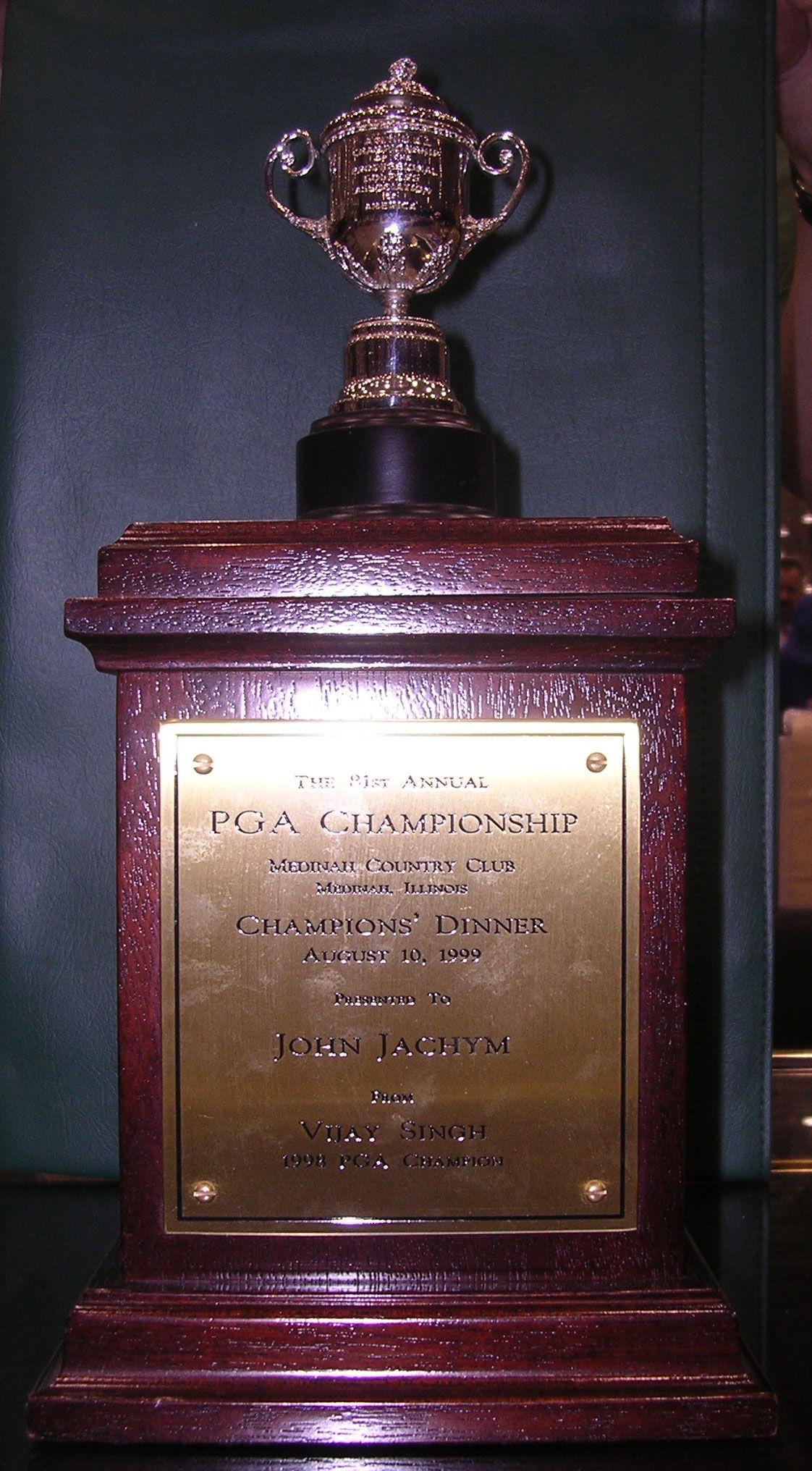 Lot Detail - Replica PGA Championship Trophy from Champions Dinner
