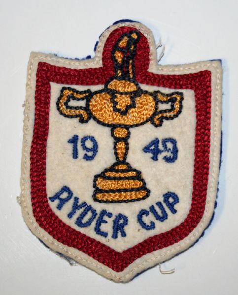 1949 Ryder Cup Patch from Mangrum's Team Sports Jacket (USA Wins)
