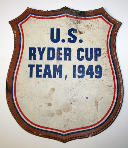 1949 Ryder Cup Leather Bag Emblem Mangrum Collection