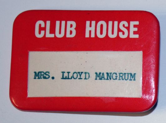 1950's  Club House Badge Lloyd Mangrum Collection