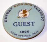 1960 Desert $100,000 Classic Guest Badge Arnold Palmer Champion