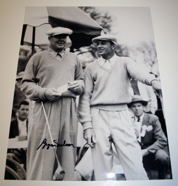 Byron Nelson Signed 11 x 14 Photo. COA from JSA. (James Spence Authentication).