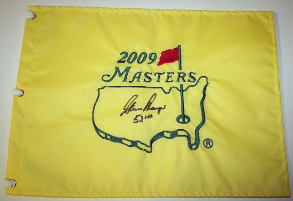 Gary Player Signed Masters Flag. COA from JSA. (James Spence Authentication).