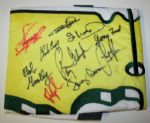 Masters House Flag signed by 10 Champs. COA from JSA. (James Spence Authentication).
