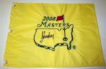 Trevor Immelman signed 2008 Masters Flag. COA from JSA. (James Spence Authentication).