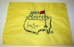 Billy Casper signed 2009 Masters Flag. COA from JSA. (James Spence Authentication).