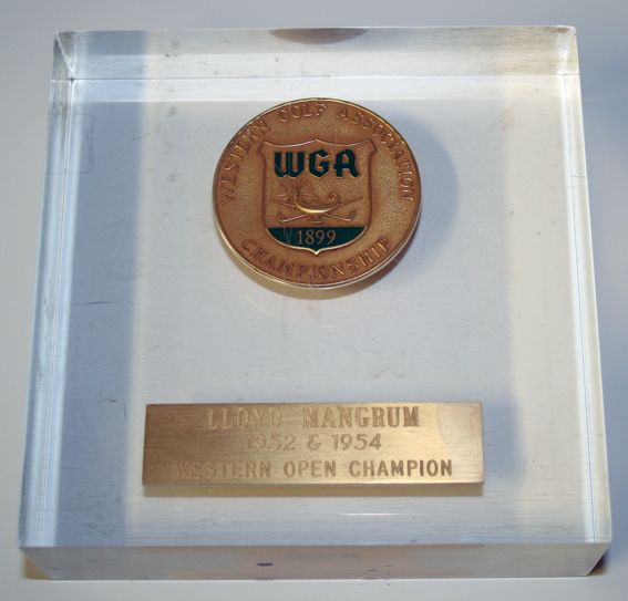 Lloyd Mangrum's Western Open Acheivement Trophy As 1952 & 1954 Champ