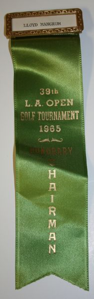 1965 30th L.A. Open Honorary Chairman Pin for Lloyd Mangrum