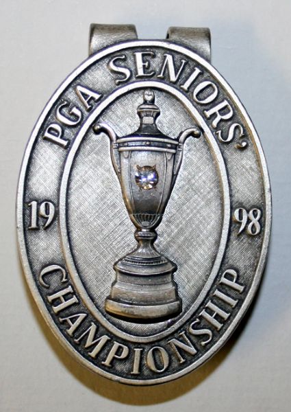 1998 PGA Seniors Championship Money Clip w. Diamond gem Inset
