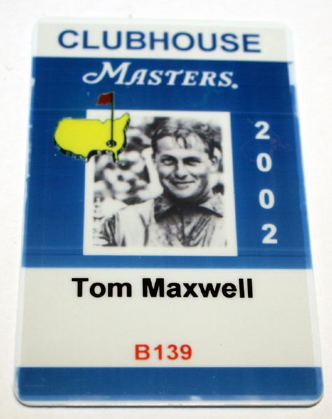2002 Clubhouse Members Masters Badge