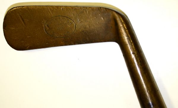 Wood Shaft Putter (Brass Head) All Original & Shaft stamped Prestwick Clubs. Circa 1905
