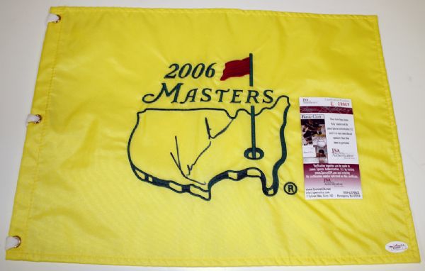 Kevin Costner signed 06 Masters Flag COA from JSA TIN CUP Star