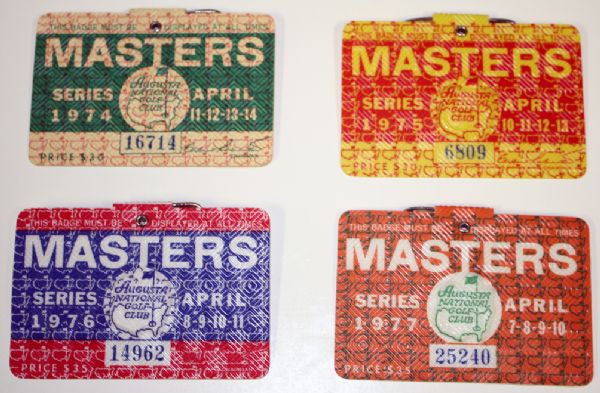 Lot of 33 Masters Badges 1974 - 2007