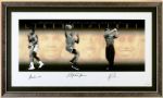Tiger Woods Muhammad Ali and Michael Jordan signed Framed Display UDA 