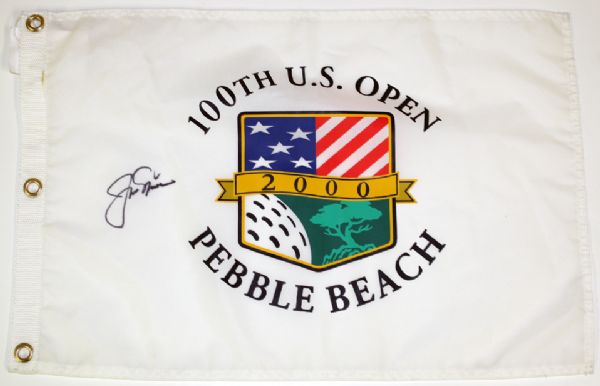 Jack Nicklaus Signed 2000 Pebble Beach Us Open Flag COA from JSA (James Spence Authentication).