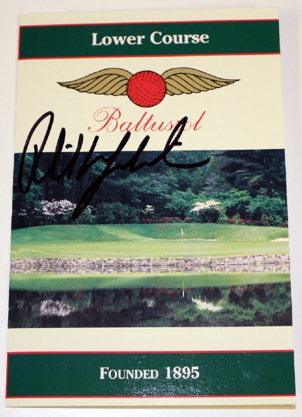 Phil Mickelson Signed Baltustrol Score Card Home of his PGA Championship Victory. COA from JSA (James Spence Authentication).