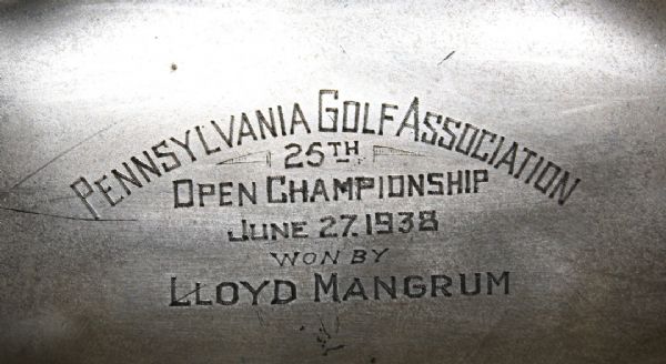 Pennsylvania Golf Association 25th Open Championship Trophy Won by Lloyd Mangrum His First Pro WIN!