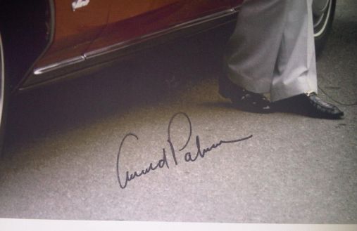 Arnold Palmer 20x30 Signed Canvass with 1960s Masters theme