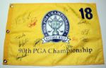 13 Major champions on PGA flag including Singh and Watson. JSA CoA