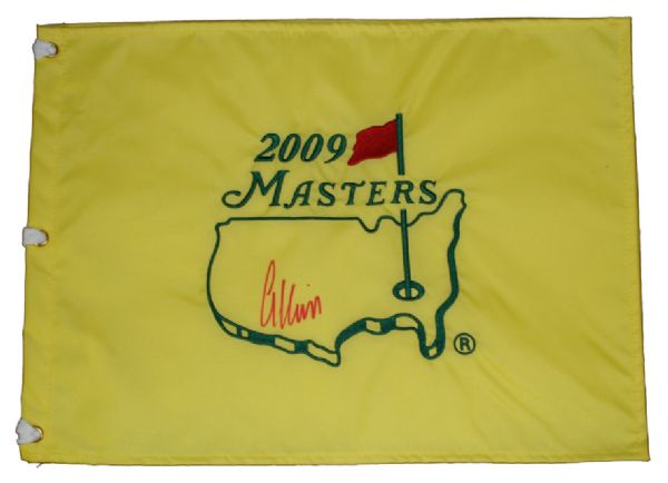 Anthony Kim Autographed 2009 Masters Flag JSA COA