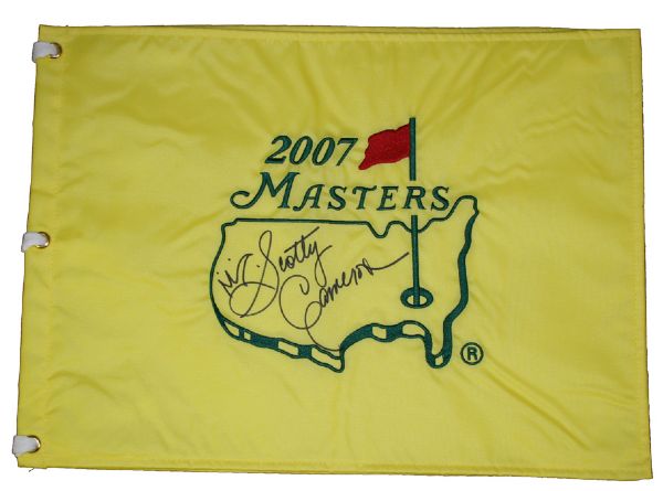 Scotty Cameron Autographed 2007 Masters Flag JSA COA