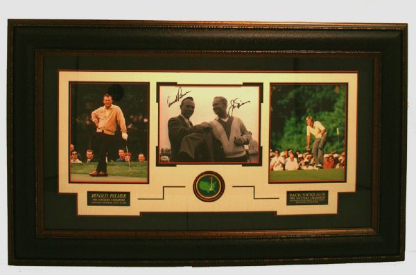 Arnold Palmer & Jack Nicklaus Autographed 8x10 Framed Photo JSA COA