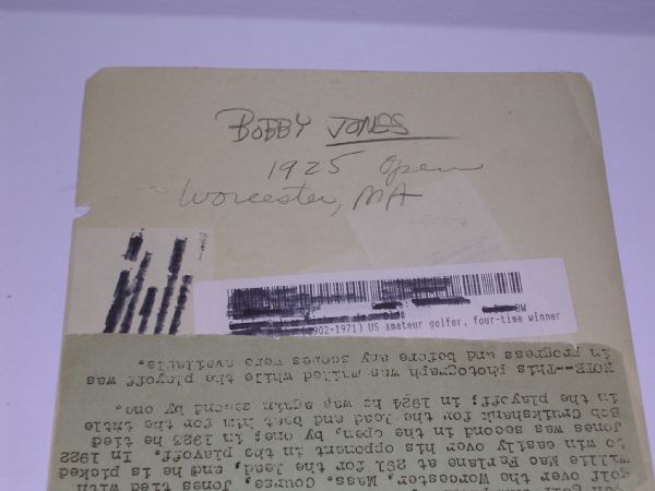 Bobby Jones 1925 US Open Original Wire Phot0 - Pre 1930's
