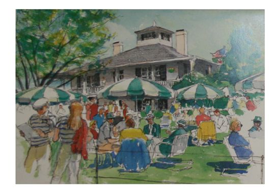 Masters Menu from Back Patio of Augusta National Clubhouse
