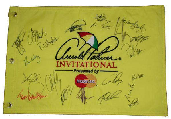 Arnold Palmer Invitational Autographed Multi-Signed Flag JSA COA