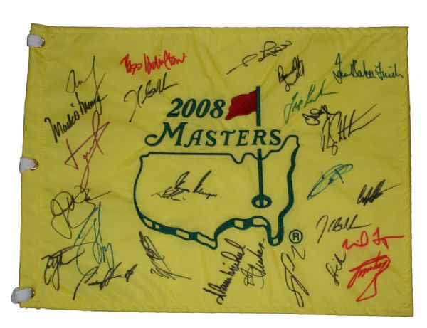 2008 Masters Flag Multi-Signed Flag JSA COA