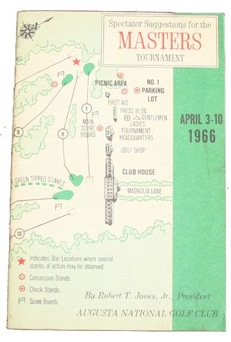 1966 Masters Spectators Guide- Nicklaus Wins