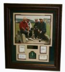 1995 British Open Photo with autographed "cuts - Raymond Floyd, Arnold Palmer, Jack Nicklaus, Tom Watson JSA COA