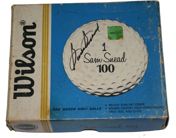Sam Snead Autographed Wilson Signature Model Golf Ball Box  JSA COA
