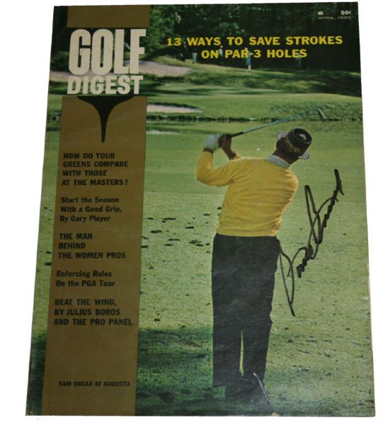 Sam Snead Autographed Full Issue of Golf Digest - April, 1966  JSA COA