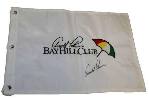 Arnold Palmer signed Bay Hill Pin Flag JSA COA