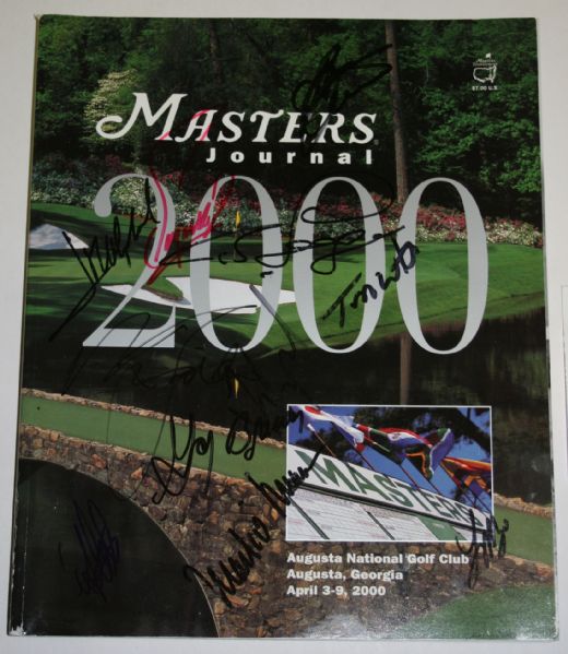 2000 Masters Program w/11 Masters Champs Autographs JSA COA 