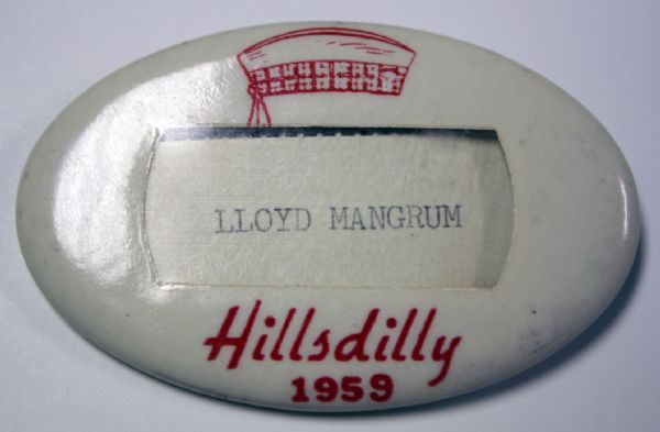 Lloyd Mangrum Hillsdilly 1959 Pin
