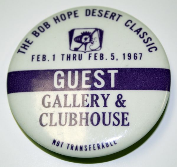 Lloyd Mangrum's The Bob Hope Desert Classic 1967 Guest Pin