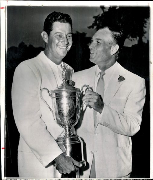 Ben Hogan Trophy Presentation at Oak Hill. Wire Photo - 1/24/1956