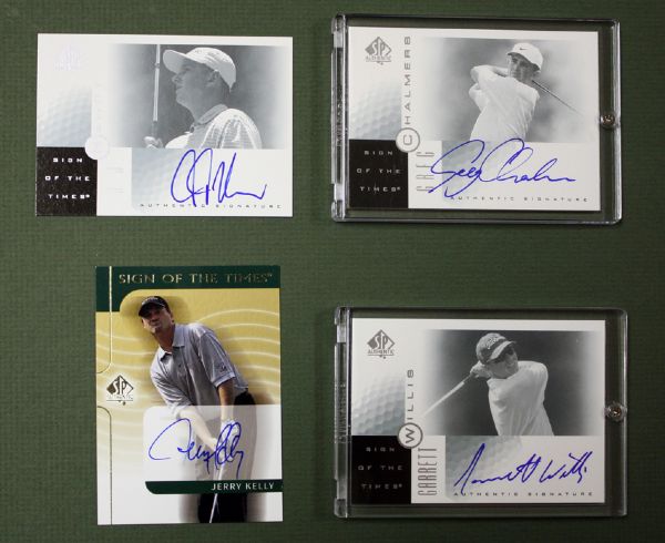 Lot of 4 Upper Deck autographed Insert cards