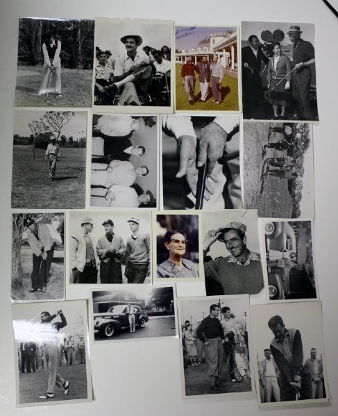 Lot of 19 Wire Photos Smaller photos Lloyd Mangrum with Family 