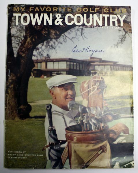 Ben Hogan signed 1960 Town and Country Magazine JSA Coa