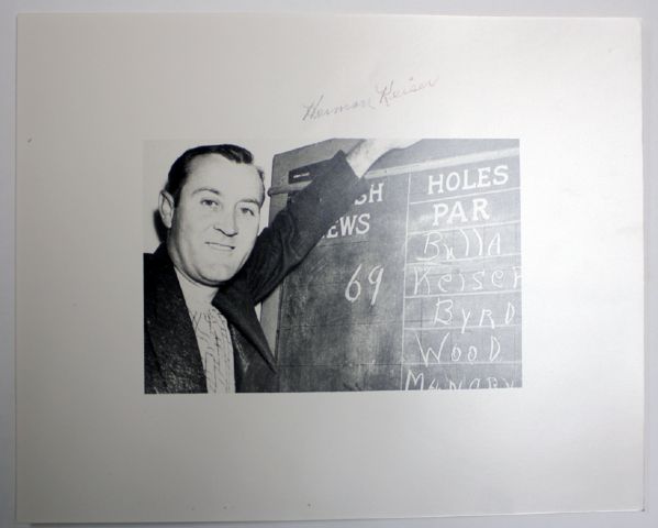Herman Keiser signed  b/w photo 1946 Masters Champion