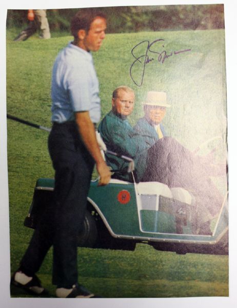Jack Nicklaus signed Sports Illustrated Magazine page with Clifford Roberts