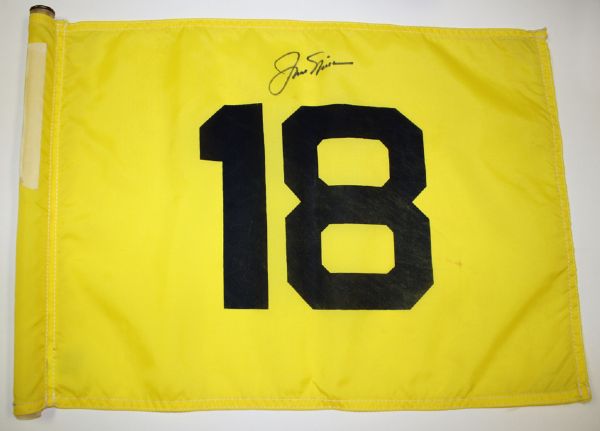 Course flown 18th hole flag signed by Jack Nicklaus attributed to Win at 1978 TPC