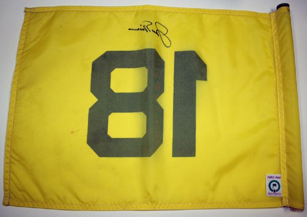 Course flown 18th hole flag signed by Jack Nicklaus attributed to Win at 1978 TPC