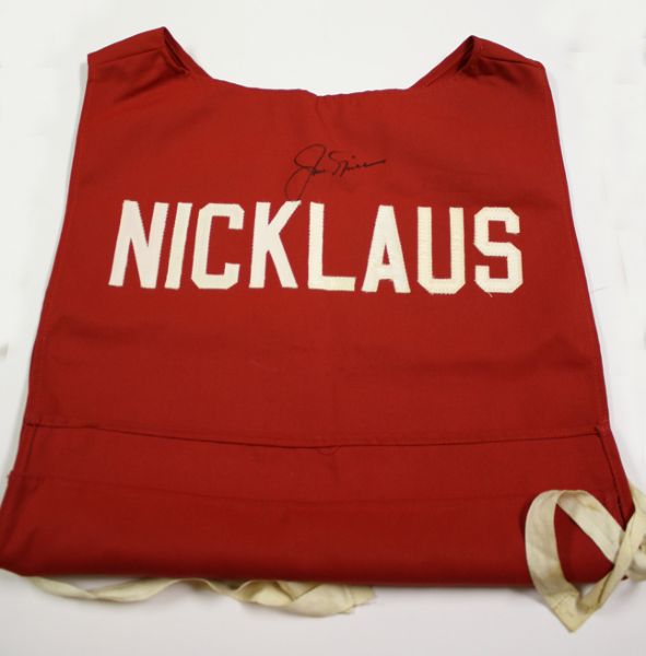Nicklaus Signed Candy Bib Worn by Angelo