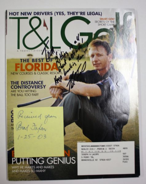 Lot of 10 Golf Magazines Signed by 10 PGA Golfers