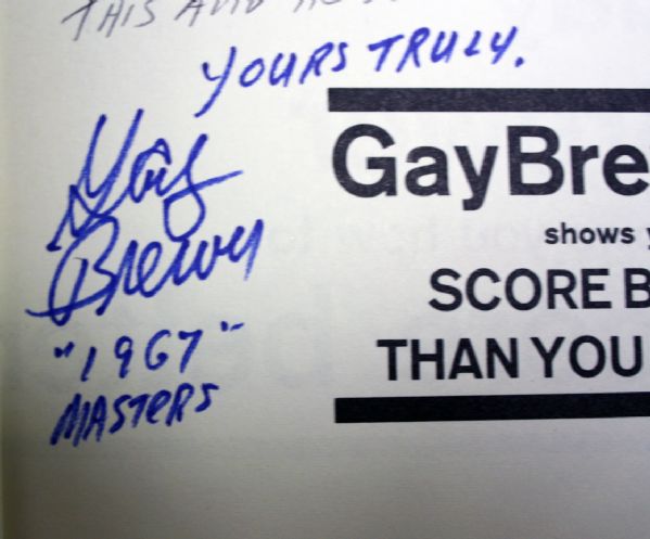 Gay Brewer Signed Book  Shows you how to Score Better than you swing